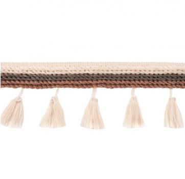 Quasten Borte - Boho - Trio - natur braun